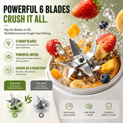 🔥LAST DAY SALE 49% OFF-🧊Portable USB Blender with LED Display - Perfect for Smoothies & Juices🥤