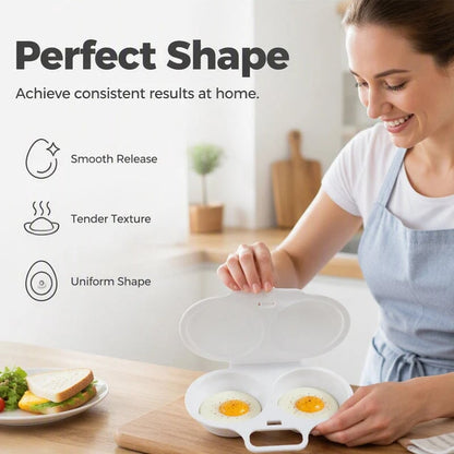 🥳2026 HOT SALE🥳💞50K+ SOLD! 🥗🎁 49% OFF! Microwave Egg Poacher——Dual‑cavity. non‑stick & easy clean. Healthier than frying – stock up & save! 🏠✅
