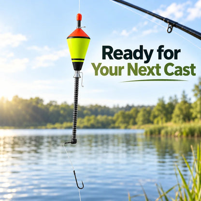 🎣Spring-Loaded Fishing Float with Fluorescent Float Body