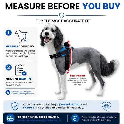 ❤️No-Pull Dog Harness – 3-Point Leash Control. Reflective & Adjustable