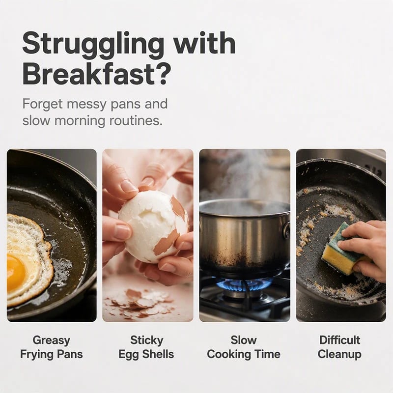 🥳2026 HOT SALE🥳💞50K+ SOLD! 🥗🎁 49% OFF! Microwave Egg Poacher——Dual‑cavity. non‑stick & easy clean. Healthier than frying – stock up & save! 🏠✅