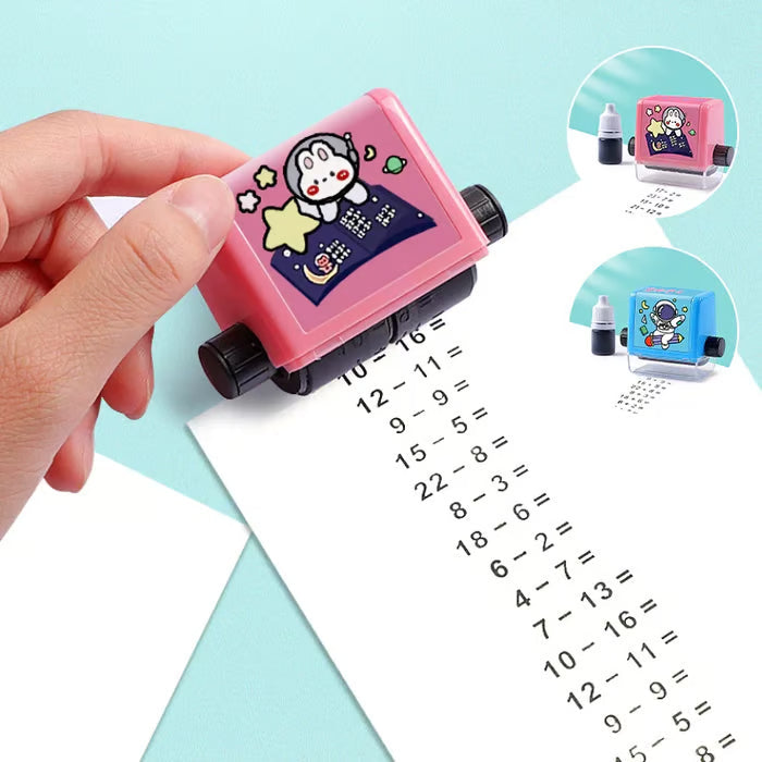 Math Learning Roller Stamp for Kids – Adjustable Numbers Practice Tool