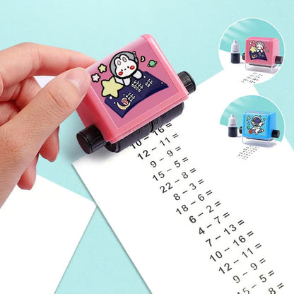 Math Learning Roller Stamp for Kids – Adjustable Numbers Practice Tool