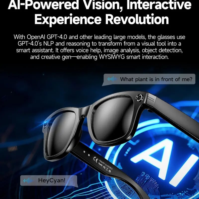 🔥LAST DAY SALE 49% OFF-✨👓Smart AI Translation Camera Bluetooth Glasses—8 MP Pixels. 160+ Languages. Real-Time Translation