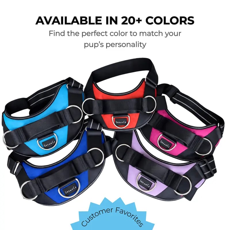 ❤️No-Pull Dog Harness – 3-Point Leash Control. Reflective & Adjustable