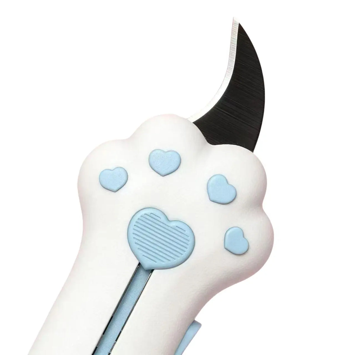 Cute Cat Claw Craft Knife, Creative Unboxing Tool, Stainless Steel Blade, Office Cutting Supply, Ideal for Home Office School, Perfect Gift, angel cat, black cat look, Open package, outie kitty cats, squishy cat