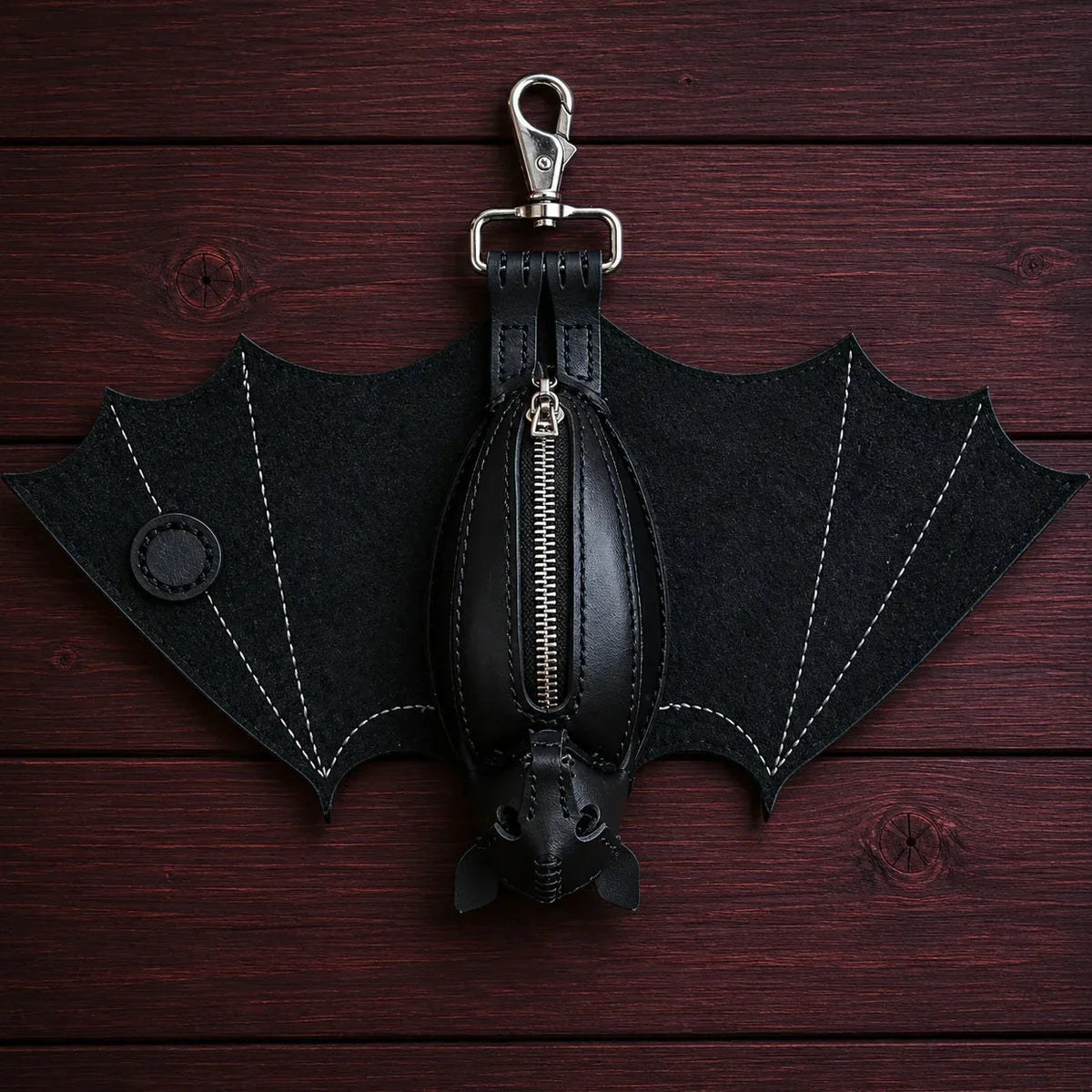Bat Coin Purse Keychain Daily Carry Accessory