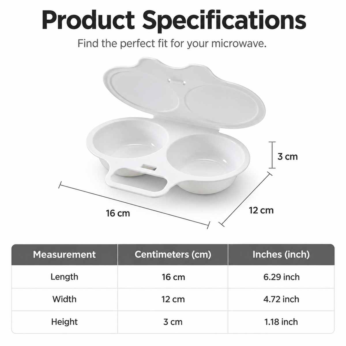 🥳2026 HOT SALE🥳💞50K+ SOLD! 🥗🎁 49% OFF! Microwave Egg Poacher——Dual‑cavity. non‑stick & easy clean. Healthier than frying – stock up & save! 🏠✅