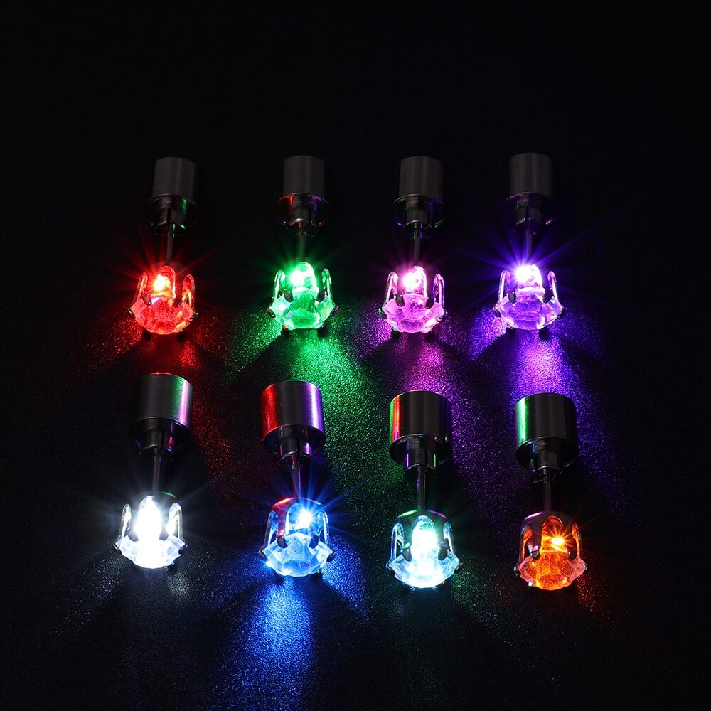 Rainbow LED Stud Earrings Halloween Party