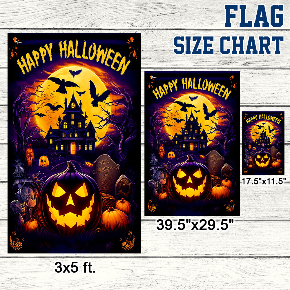 Happy Halloween Pumpkin Flag