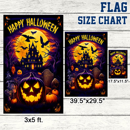 Happy Halloween Pumpkin Flag