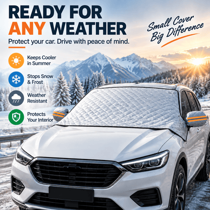 Magnetic Windshield Cover – All-Season Sun. Snow & Frost Protector for Cars. SUVs & Trucks