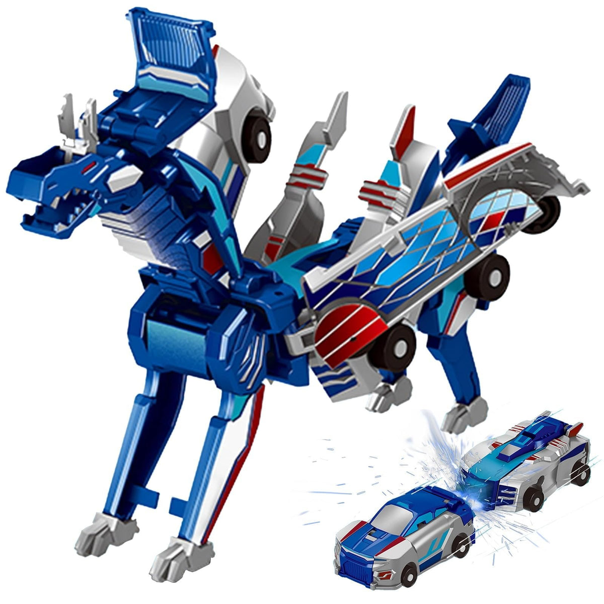 🎁✨ Collision Transforming Dinosaur Car Toy