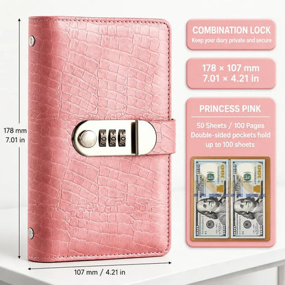 2026 Hot Sale💰🔐 A6 Cash Savings Binder with 3-Digit Lock – Budget. Save & Stay Organized