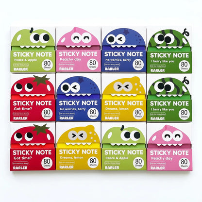 Transparent Pull-Out Sticky Notes | 12 Boxes, 960 Sheets, 6 Colors