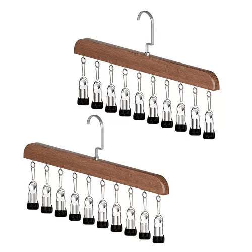 Wooden Hat Hanger & Closet Organizer – Vintage & Natural Wood Styles