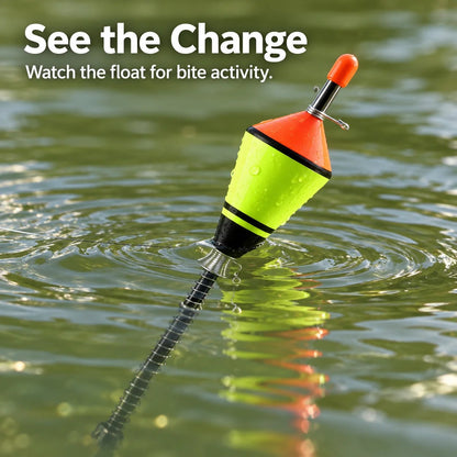 🎣Spring-Loaded Fishing Float with Fluorescent Float Body