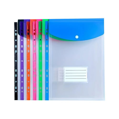 11-Hole Expanding File Pockets – Colorful Binder Accordion Organizer (6 or 12 Pack)