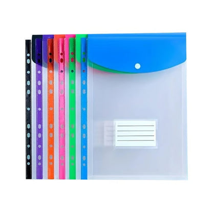 11-Hole Expanding File Pockets – Colorful Binder Accordion Organizer (6 or 12 Pack)