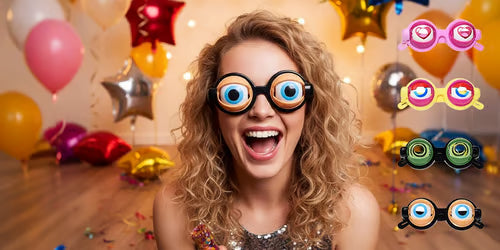 Funny Props Glasses | Oversized Big-Eye Party Glasses, 4 Colors