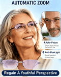 🔥LAST DAY SALE Only $12.99!!👓[Regain Your Youthful Vision] Smart Zoom Diamond-Cut Reading Glasses