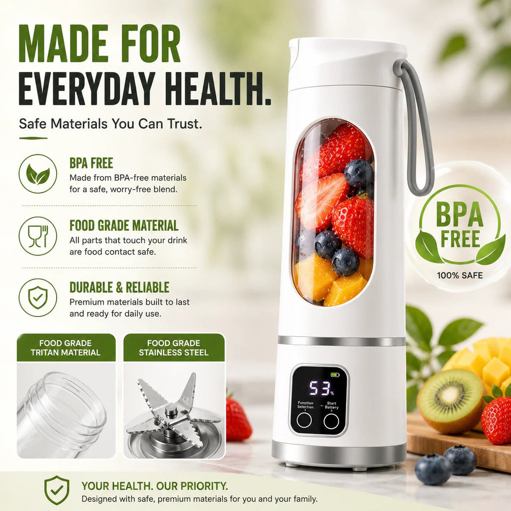 🔥LAST DAY SALE 49% OFF-🧊Portable USB Blender with LED Display - Perfect for Smoothies & Juices🥤