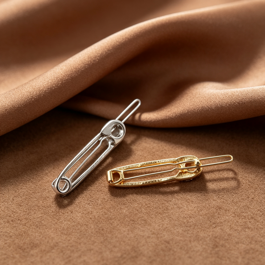 Safety Pin Hair Clips Minimal Everyday Accessory