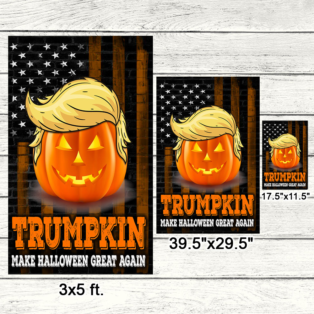 Trump Halloween Flag Trumpkin Make Halloween Great Again
