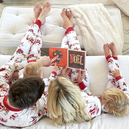 Christmas Reindeer and Snowman Print Matching Family Christmas Pajamas