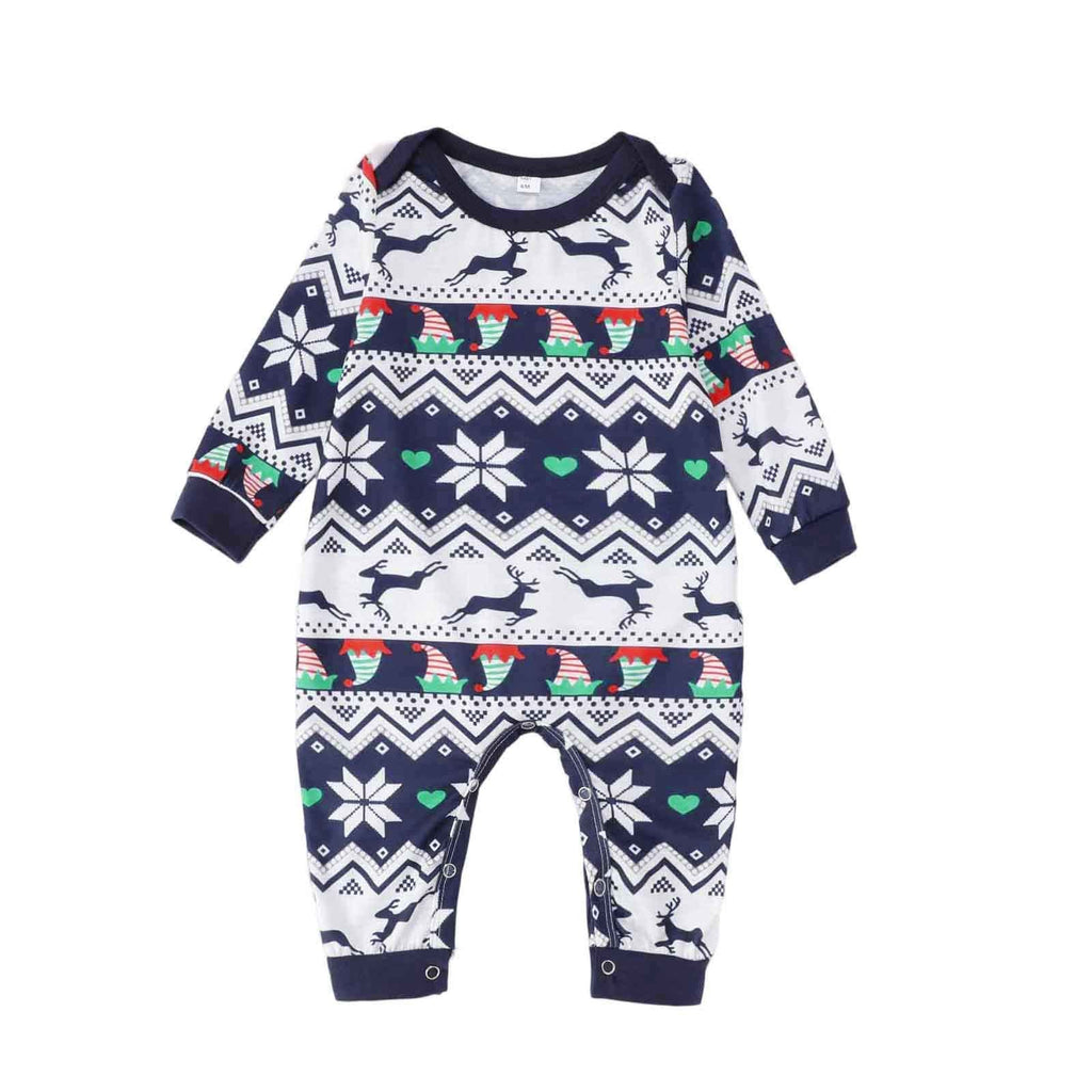 Blue Elk Elf Matching Family Christmas Pajamas