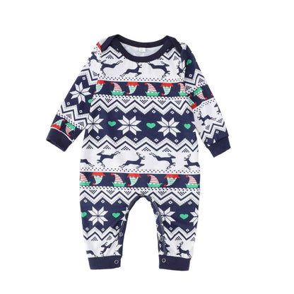 Blue Elk Elf Matching Family Christmas Pajamas