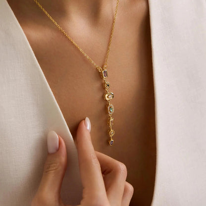 Color Gemstone Pendant Necklace
