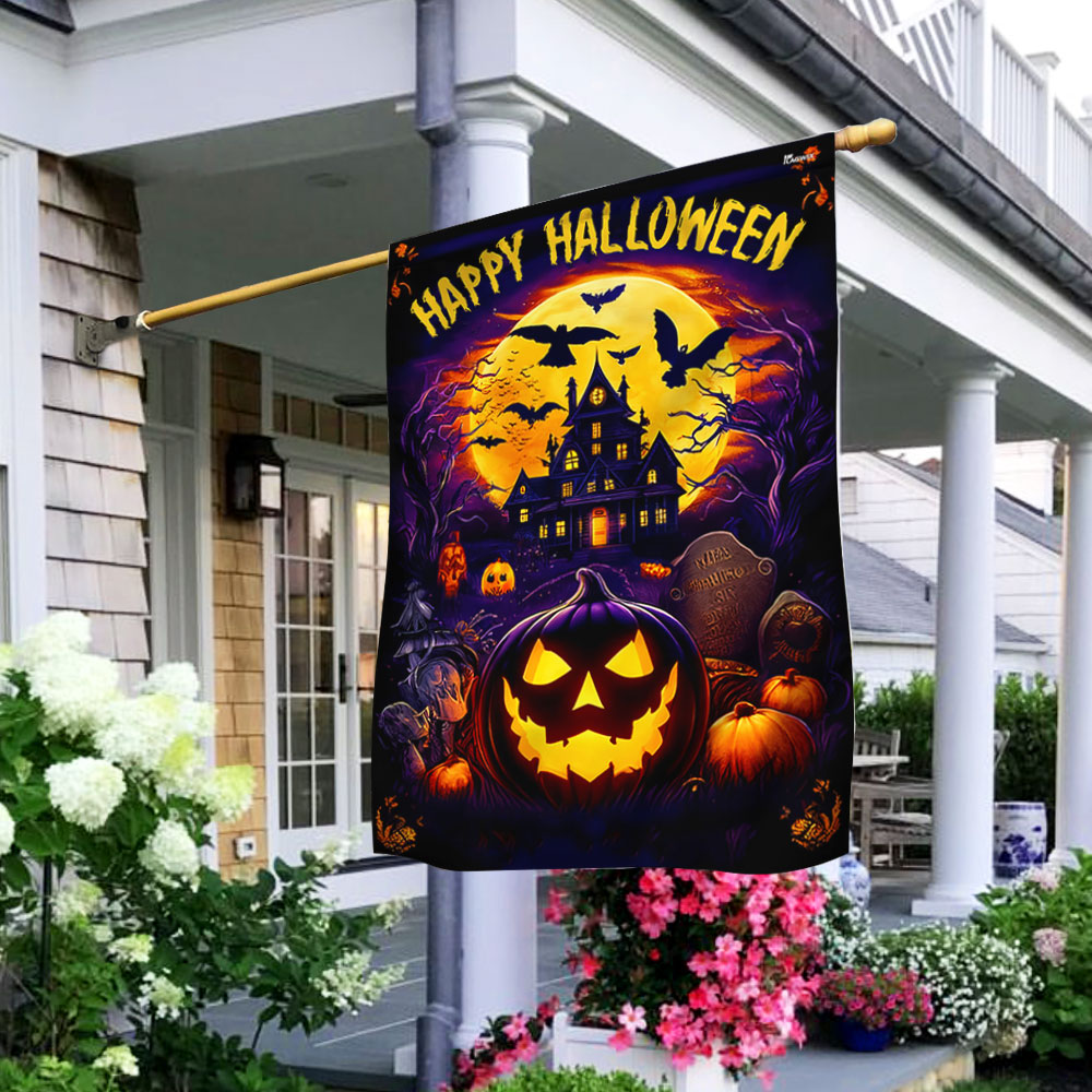 Happy Halloween Pumpkin Flag