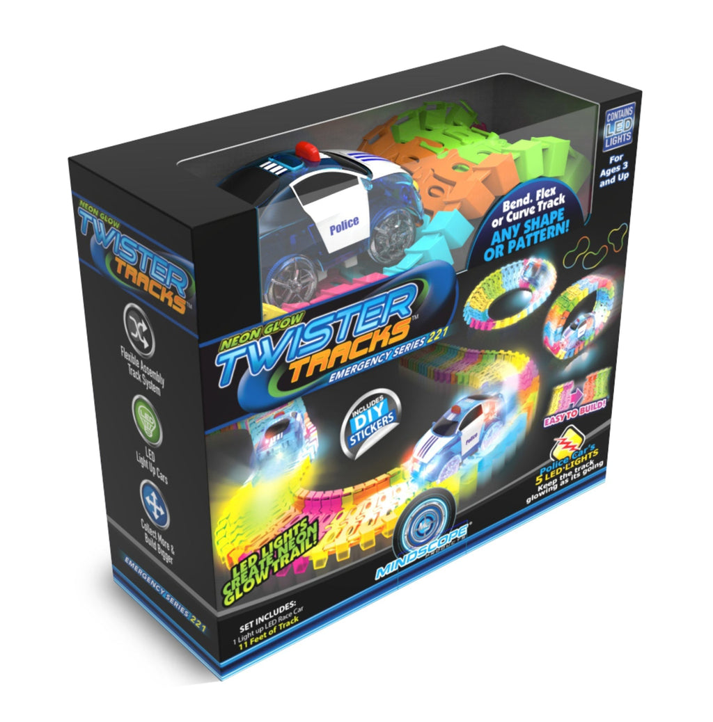 Twister Tracks 221 (11 feet) Neon Glow Track + 1 Car Set