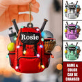 Personalized Softball Bag Acrylic Ornament - Custom Softball Player Keepsake Gift