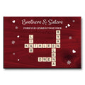 Brothers & Sisters Forever Linked Together - Custom Scrabble Names Canvas / Poster Gift
