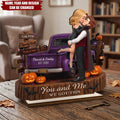 "You and Me We Got This" Personalized Halloween Couple Wooden Plaque - Spooky Custom Anniversary Keepsake Gift for Wife & Husband
