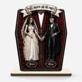 Till Death Do Us Part Personalized Skeleton Couple Wooden Plaque - Custom Halloween Gift