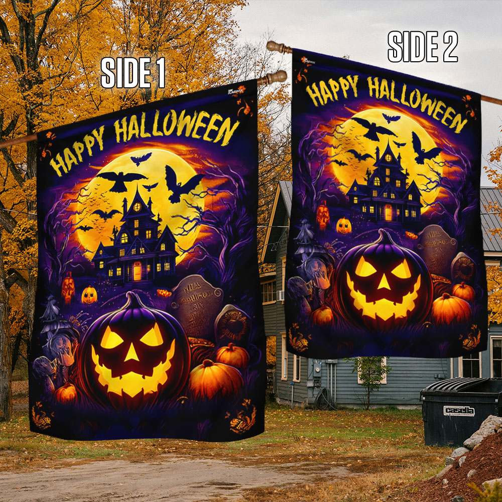 Happy Halloween Pumpkin Flag