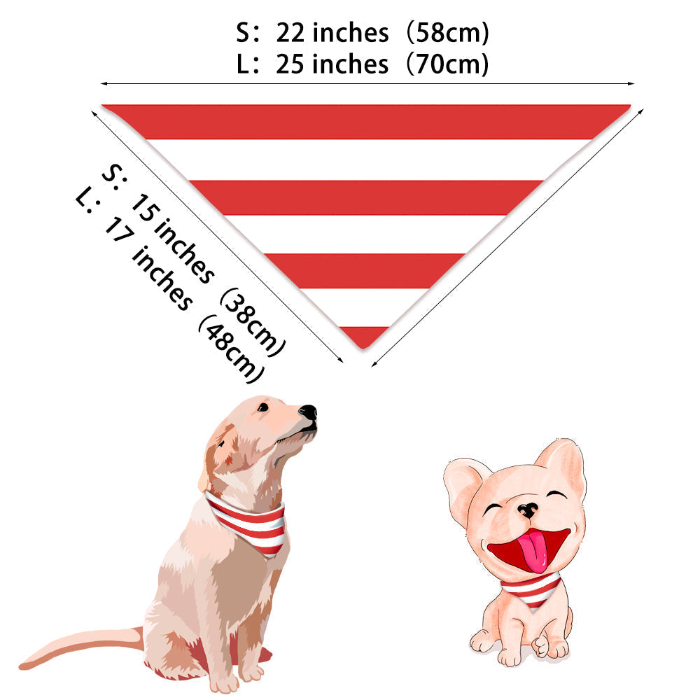 Red and White Stripe Round Collar Matching Family Christmas Pajamas-Dog Pajamas Included
