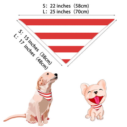 Red and White Stripe Round Collar Matching Family Christmas Pajamas-Dog Pajamas Included