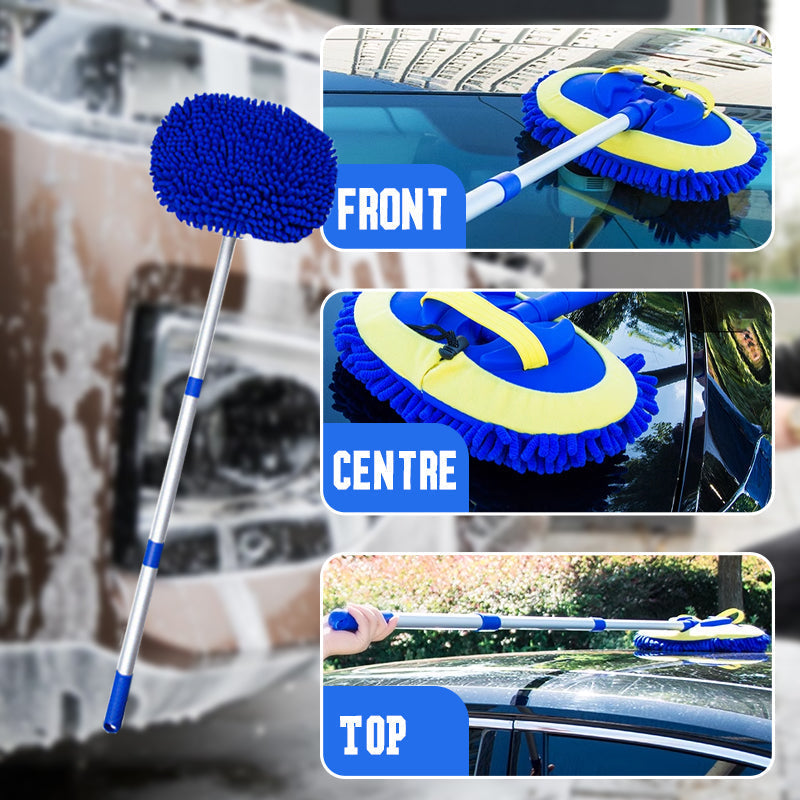 🚗 50% OFF NOW! 🧽 Durable Aluminum Long Handle Telescopic Car Wash Mop – Soft Microfiber, Scratch-Free & Adjustable Length ✨