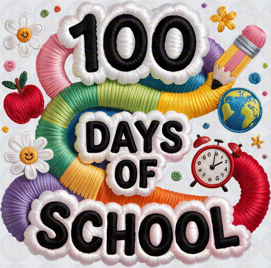 100 Days of School Worm Pencil