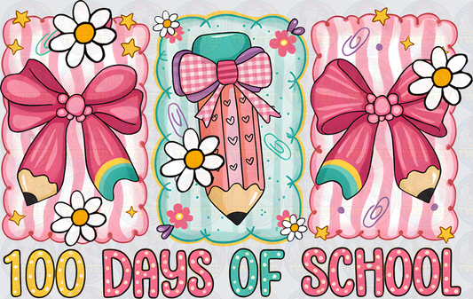 100 Days of School With Bows