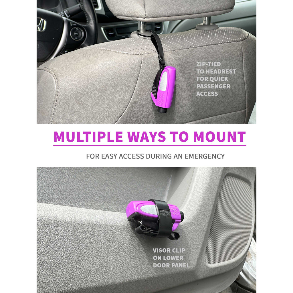 2-in-1 Emergency Window Breaker & Seatbelt Cutter — Lifetime Warranty